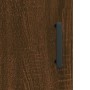 Aparador alto madera contrachapada marrón roble 69,5x34x180 cm