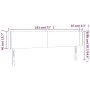 Light gray velvet headboard with LED 183x16x78/88 cm by vidaXL, Headboards and footboards - Ref: Foro24-3123016, Price: 72,38...