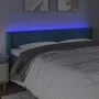 Dark blue velvet headboard with LED 203x16x78/88 cm by vidaXL, Headboards and footboards - Ref: Foro24-3123026, Price: 79,63 ...