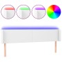 Kopfteil mit LED, weißem Kunstleder, 163 x 16 x 78/88 cm von vidaXL, Kopf- und Fußteile - Ref: Foro24-3123053, Preis: 84,87 €...