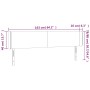 Headboard with LED white synthetic leather 163x16x78/88 cm by vidaXL, Headboards and footboards - Ref: Foro24-3123053, Price:...