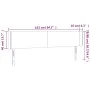 Headboard with LED white synthetic leather 163x16x78/88 cm by vidaXL, Headboards and footboards - Ref: Foro24-3123053, Price:...