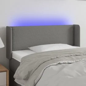 Dark gray fabric headboard with LED 83x16x78/88 cm by vidaXL, Headboards and footboards - Ref: Foro24-3123071, Price: 48,42 €...