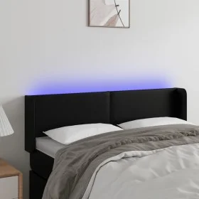 Kopfteil mit LED, schwarzem Kunstleder, 147 x 16 x 78/88 cm von vidaXL, Kopf- und Fußteile - Ref: Foro24-3123046, Preis: 70,3...