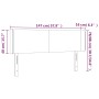 Kopfteil mit LED, schwarzem Kunstleder, 147 x 16 x 78/88 cm von vidaXL, Kopf- und Fußteile - Ref: Foro24-3123046, Preis: 68,1...
