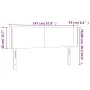Kopfteil mit LED, schwarzem Kunstleder, 147 x 16 x 78/88 cm von vidaXL, Kopf- und Fußteile - Ref: Foro24-3123046, Preis: 70,3...