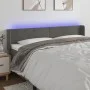 Dark gray velvet headboard with LED 203x16x78/88 cm by vidaXL, Headboards and footboards - Ref: Foro24-3123023, Price: 65,64 ...