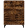 Aparador alto madera contrachapada roble ahumado 69,5x34x180 cm
