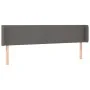 Headboard with LED gray synthetic leather 163x16x78/88 cm by vidaXL, Headboards and footboards - Ref: Foro24-3123056, Price: ...