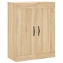 Aparador alto madera contrachapada color roble 69,5x34x180 cm
