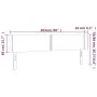 Kopfteil mit LED aus dunkelbraunem Stoff 203x16x78/88 cm von vidaXL, Kopf- und Fußteile - Ref: Foro24-3123121, Preis: 66,14 €...