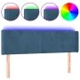 Dark blue velvet LED headboard 147x16x78/88 cm by vidaXL, Headboards and footboards - Ref: Foro24-3123008, Price: 67,80 €, Di...