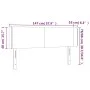 LED-Kopfteil aus dunkelblauem Samt, 147 x 16 x 78/88 cm von vidaXL, Kopf- und Fußteile - Ref: Foro24-3123008, Preis: 66,78 €,...