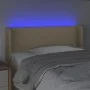 Cabecero con LED de tela crema 103x16x78/88 cm de vidaXL, Cabeceros y pies de cama - Ref: Foro24-3123091, Precio: 47,54 €, De...