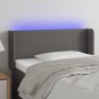 Cabecero con LED cuero sintético gris 93x16x78/88 cm de vidaXL, Cabeceros y pies de cama - Ref: Foro24-3123038, Precio: 50,40...
