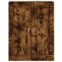 Aparador alto madera contrachapada roble ahumado 69,5x34x180 cm