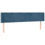 Dark blue velvet LED headboard 163x16x78/88 cm by vidaXL, Headboards and footboards - Ref: Foro24-3123014, Price: 75,40 €, Di...