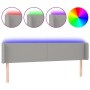 Hellgraues Stoffkopfteil mit LED 203x16x78/88 cm von vidaXL, Kopf- und Fußteile - Ref: Foro24-3122978, Preis: 75,17 €, Rabatt: %
