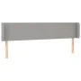 Light gray fabric headboard with LED 203x16x78/88 cm by vidaXL, Headboards and footboards - Ref: Foro24-3122978, Price: 74,49...
