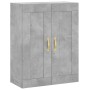 Aparador alto madera contrachapada gris hormigón 69,5x34x180 cm