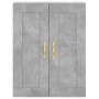 Aparador alto madera contrachapada gris hormigón 69,5x34x180 cm