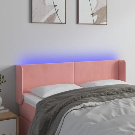 Cabecero con LED de terciopelo rosa 147x16x78/88 cm de vidaXL, Cabeceros y pies de cama - Ref: Foro24-3123009, Precio: 76,59 ...