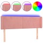 Kopfteil aus rosa Samt mit LED 147x16x78/88 cm von vidaXL, Kopf- und Fußteile - Ref: Foro24-3123009, Preis: 78,88 €, Rabatt: %