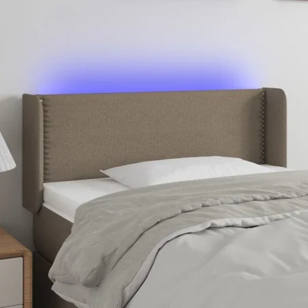 Headboard with LED in taupe gray fabric 93x16x78/88 cm by vidaXL, Headboards and footboards - Ref: Foro24-3123082, Price: 56,...