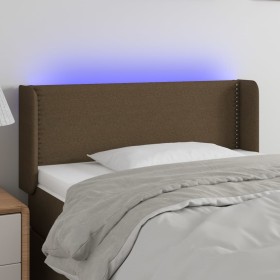 Headboard with LED in dark brown fabric 93x16x78/88 cm by vidaXL, Headboards and footboards - Ref: Foro24-3123081, Price: 53,...