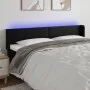 Cabecero con LED cuero sintético negro 203x16x78/88 cm de vidaXL, Cabeceros y pies de cama - Ref: Foro24-3123064, Precio: 66,...