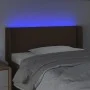 Headboard with LED in dark brown fabric 93x16x78/88 cm by vidaXL, Headboards and footboards - Ref: Foro24-3123081, Price: 56,...