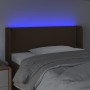 Kopfteil mit LED aus dunkelbraunem Stoff 93x16x78/88 cm von vidaXL, Kopf- und Fußteile - Ref: Foro24-3123081, Preis: 53,16 €,...