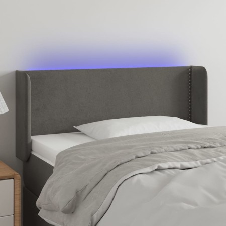 Dunkelgraues Samtkopfteil mit LED 83x16x78/88 cm von vidaXL, Kopf- und Fußteile - Ref: Foro24-3123127, Preis: 46,79 €, Rabatt: %
