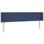 Blue fabric headboard with LED 203x16x78/88 cm by vidaXL, Headboards and footboards - Ref: Foro24-3122984, Price: 68,89 €, Di...