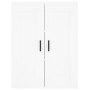 Aparador alto madera contrachapada blanco 69,5x34x180 cm