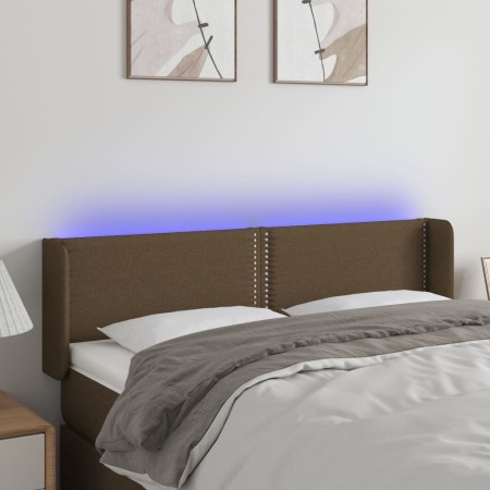 Dunkelbraunes Stoffkopfteil mit LED 147x16x78/88 cm von vidaXL, Kopf- und Fußteile - Ref: Foro24-3123097, Preis: 62,52 €, Rab...
