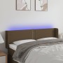 Dunkelbraunes Stoffkopfteil mit LED 147x16x78/88 cm von vidaXL, Kopf- und Fußteile - Ref: Foro24-3123097, Preis: 62,52 €, Rab...