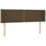 Headboard with LED in dark brown fabric 147x16x78/88 cm by vidaXL, Headboards and footboards - Ref: Foro24-3123097, Price: 61...