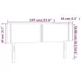 Dunkelbraunes Stoffkopfteil mit LED 147x16x78/88 cm von vidaXL, Kopf- und Fußteile - Ref: Foro24-3123097, Preis: 61,77 €, Rab...