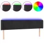 Kopfteil aus schwarzem Samt mit LED 203x16x78/88 cm von vidaXL, Kopf- und Fußteile - Ref: Foro24-3123024, Preis: 86,43 €, Rab...
