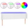 Kopfteil mit LED, weißem Kunstleder, 183 x 16 x 78/88 cm von vidaXL, Kopf- und Fußteile - Ref: Foro24-3123059, Preis: 88,68 €...
