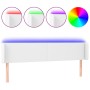 Kopfteil mit LED, weißem Kunstleder, 183 x 16 x 78/88 cm von vidaXL, Kopf- und Fußteile - Ref: Foro24-3123059, Preis: 93,44 €...