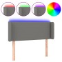 Dark gray fabric headboard with LED 103x16x78/88 cm by vidaXL, Headboards and footboards - Ref: Foro24-3123087, Price: 49,08 ...