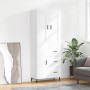 Aparador alto madera contrachapada blanco 69,5x34x180 cm
