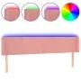 Cabecero con LED de terciopelo rosa 163x16x78/88 cm de vidaXL, Cabeceros y pies de cama - Ref: Foro24-3123015, Precio: 71,73 ...