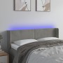 Cabecero con LED de terciopelo gris claro 147x16x78/88 cm de vidaXL, Cabeceros y pies de cama - Ref: Foro24-3123004, Precio: ...