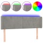 Hellgraues Samtkopfteil mit LED 147x16x78/88 cm von vidaXL, Kopf- und Fußteile - Ref: Foro24-3123004, Preis: 75,95 €, Rabatt: %