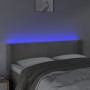 Hellgraues Samtkopfteil mit LED 147x16x78/88 cm von vidaXL, Kopf- und Fußteile - Ref: Foro24-3123004, Preis: 75,95 €, Rabatt: %