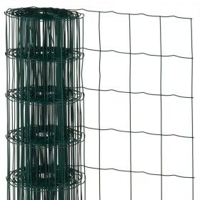 Nature Rectangular fence 0.6x10m green plastic coated steel by Nature, fence panels - Ref: Foro24-409380, Price: 43,94 €, Dis...