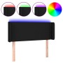 Black fabric headboard with LED 103x16x78/88 cm by vidaXL, Headboards and footboards - Ref: Foro24-3123088, Price: 45,87 €, D...